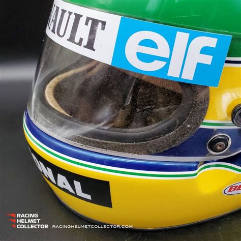 Ayrton Senna Signed Directly On Helmet 1985 Bell Xfm1 From Lotus Clive