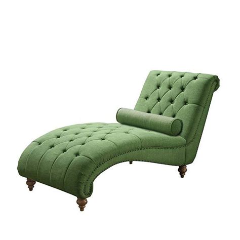 Luxurious Indoor Chaise Lounge Chair With Nailhead Trim And Accent Toss