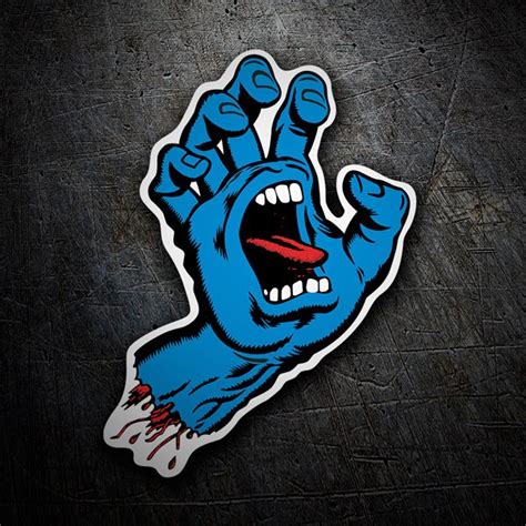 Sticker Santa Cruz Screaming Hand Blue