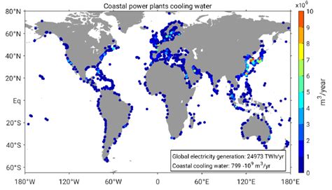 3 Estimated Annual Global Cooling Water Discharge Volume 10 9 M 3 A