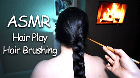 asmr hair brushing and hair play on real head no talking youtube