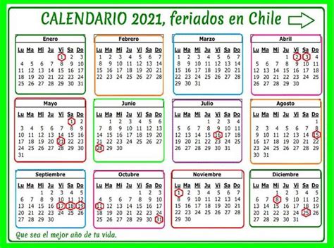 Calendario 2022 Chile Con Feriados Gratis