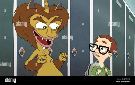 Big Mouth From Left Maurice The Hormone Monster Voiced By Nick Kroll Andrew Glouberman