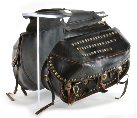 Sold At Auction Vintage Motorcycle Leather Saddlebags