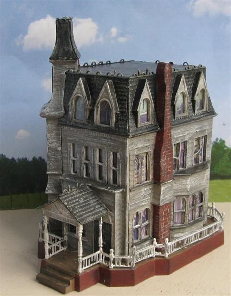 Buildings Tunnels And Bridges Ho Scale Gray Miniature Victorian Mansion