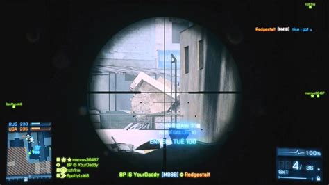 Battlefield 3 Sniper M40a5 M98b Headshots Youtube