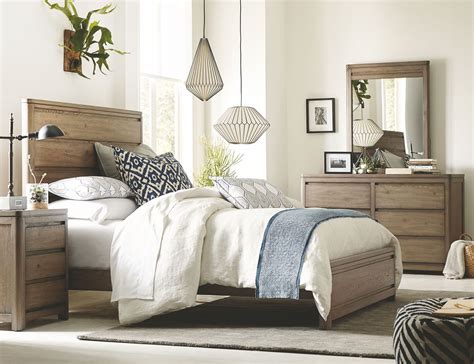 View all living room furniture. Big Sky by Wendy Bellissimo Weathered Oak Panel Bedroom ...