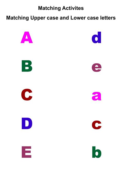 7 Best Images Of Alphabet Matching Printable Worksheets