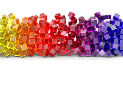 Rainbow Colored Glass Cubes Stock Illustrations 33 Rainbow Colored