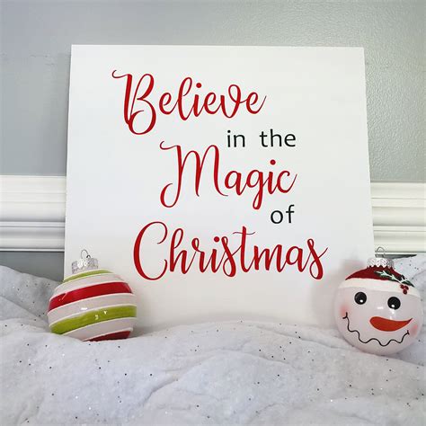 Believe In The Magic Of Christmas Pianted Wood Sign Christmas Magic