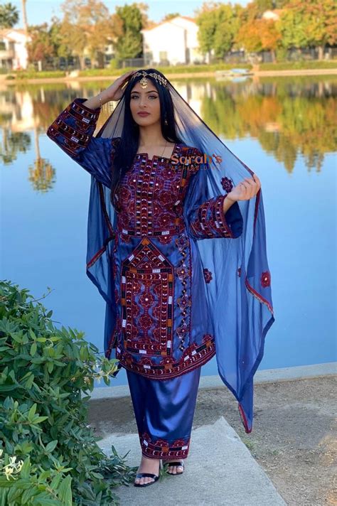 Balochi Design Three Piece Dress Afghan Clothes Evening Dress Fashion Beautiful Pakistani