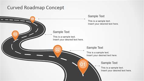 Curved Roadmap Template Free Printable Templates