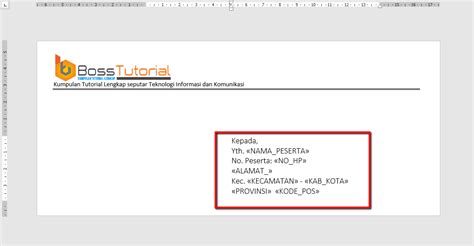 Contoh Kop Amplop Surat Resmi
