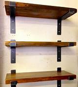 Industrial Wood Wall Shelves