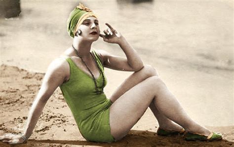 Flapper At The Beach Colorized By Ajax1946 On Deviantart
