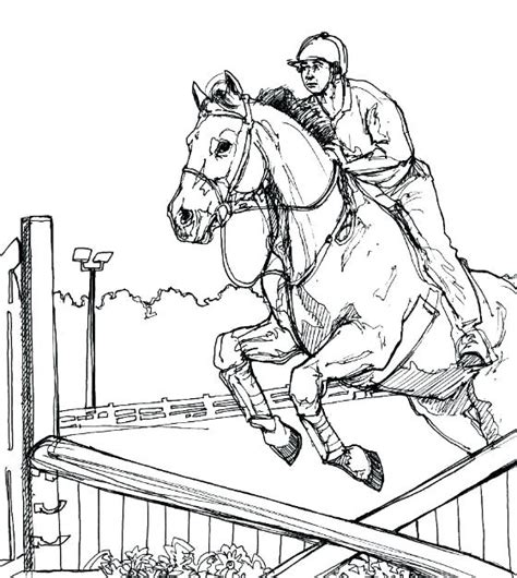 Show Jumping Coloring Pages at GetColorings.com | Free printable