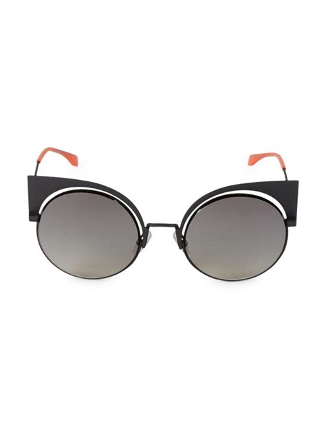 Lyst Fendi 53mm Mirrored Cat S Eye Sunglasses In Gray