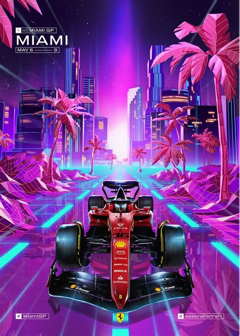 Scuderia Ferrari’s Poster For The 2022 Miami Gp R Formula1posters