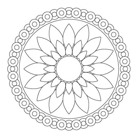 Download Simple Flower Mandala Coloring Pages Or Print Simple