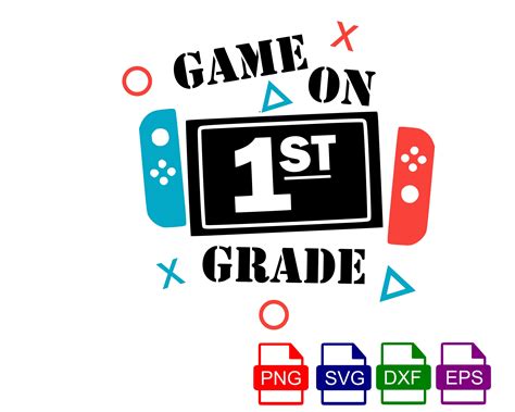 Game On 1st Grade Svg Svg Cut File First Grade Svg Back To Etsy