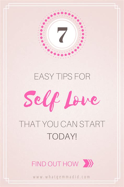 7 Easy Tips For Self Love That You Can Start Today Gemma Hughes Building Self Esteem