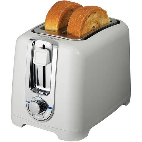 Black And Decker 2 Slice White Toaster With Bagel Function