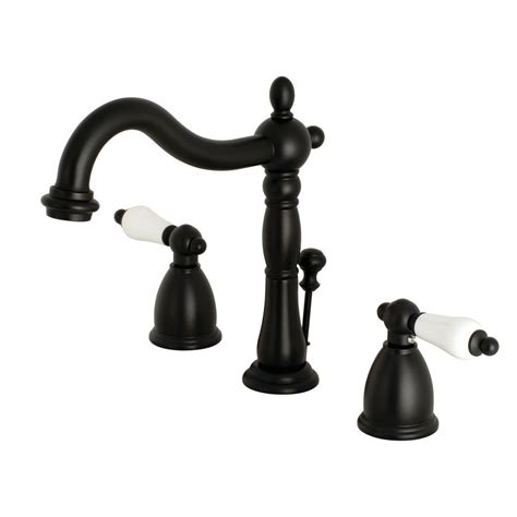 Here, you can find stylish matte black bathroom sink faucets that cost less than you thought possible. Kingston Brass Victorian Porcelain 8 in. Widespread 2 ...