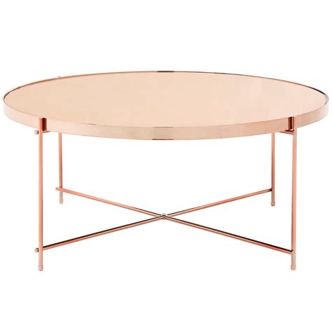 New coffee dining table top round outdoor 700mm commercial cafe bar marblelight. Rose Gold Round Allure Coffee Table | Contemporary Lounge ...