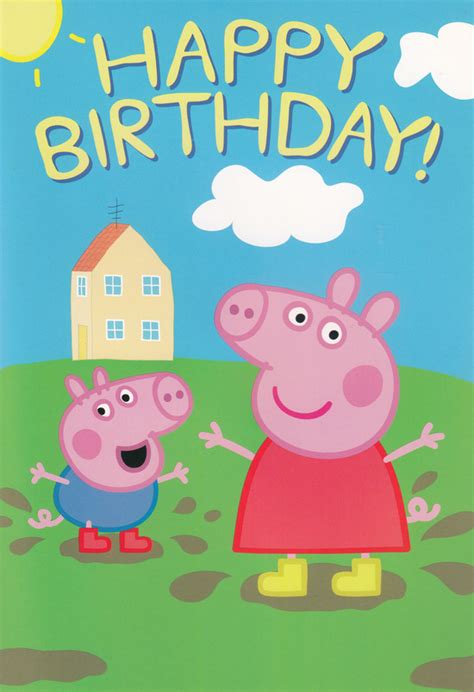 Excellent Peppa Pig Birthday Cards Pretty Happy Birthday