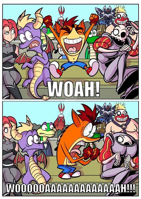 Woah Crossover Know Your Meme Crash Bandicoot Characters Crash