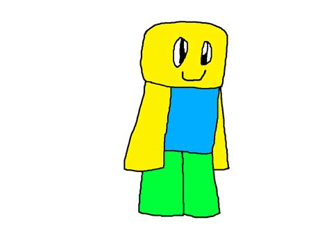 Roblox Drawing Of A Noob By Laceypowerpuffgirl On Deviantart