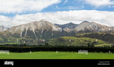View Of Southern Alps New Zealand Stock Photo Alamy