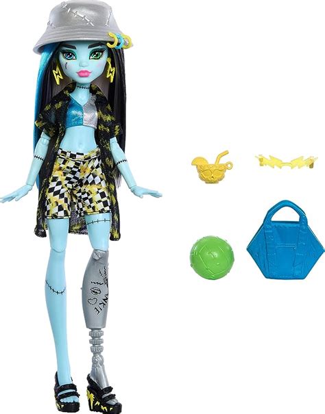Monster High Scare Adise Island Frankie Stein Doll With Swimsuit Coverup And Beach Accessories