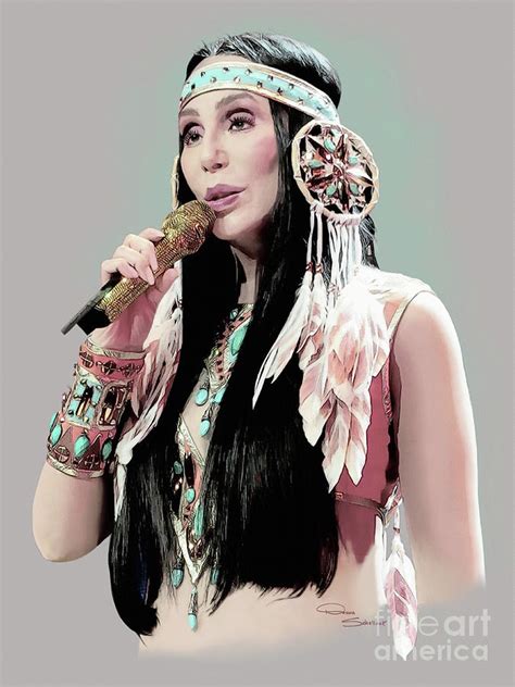 Cher Half Breed Outfit Drawing By Donna Schellack Pixels