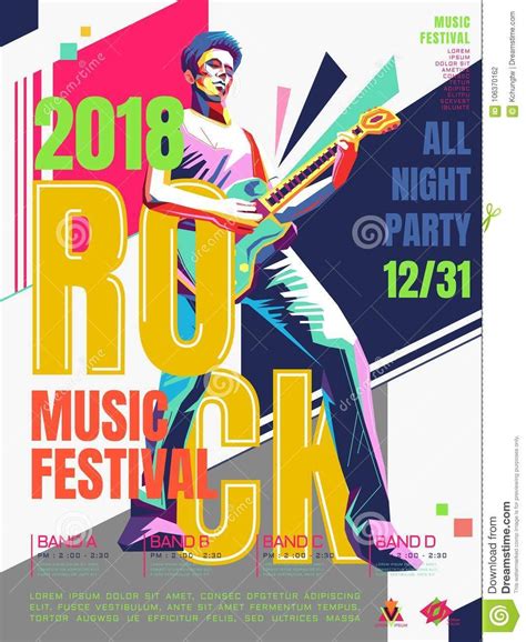Rock music concert poster. | Music concert posters, Concert poster design, Concert posters