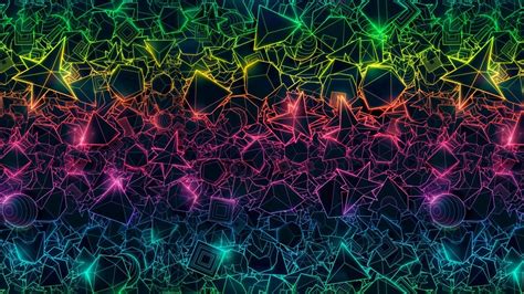 Neon Geometric Hd Wallpapers Wallpaper Cave