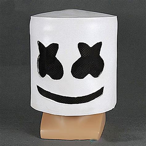 Dj Marshmello White Mask Helmet Cosplay Costume Accessory Hat T Hm
