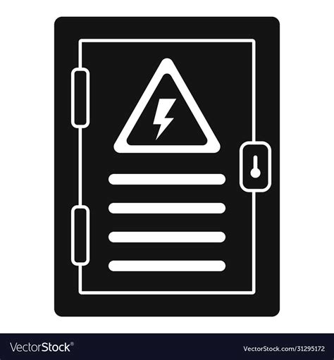 Electric Panel Box Icon Simple Style Royalty Free Vector