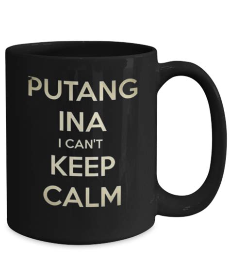 Filipino Tagalog Swear Words Funny Black Coffee Mug Etsy