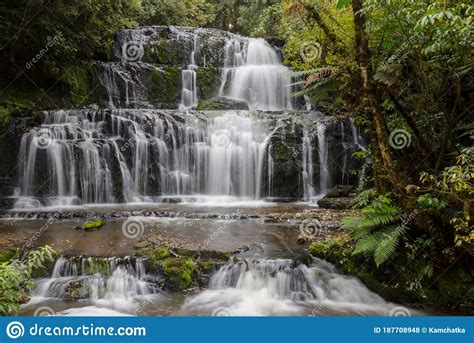 New Zealand Waterfall Stock Photo Image Of Outdoor 187708948