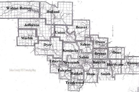 Saline County Ar 1935 Township Map