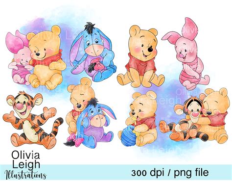 Baby Winnie The Pooh Characters Clipart