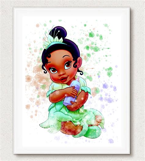 Princess Tiana Baby Tiana Print Watercolor Print Disney | Etsy