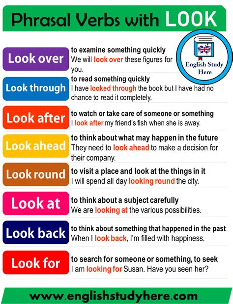 Phrasal Verbs With Look English Vocabulary Words English Study