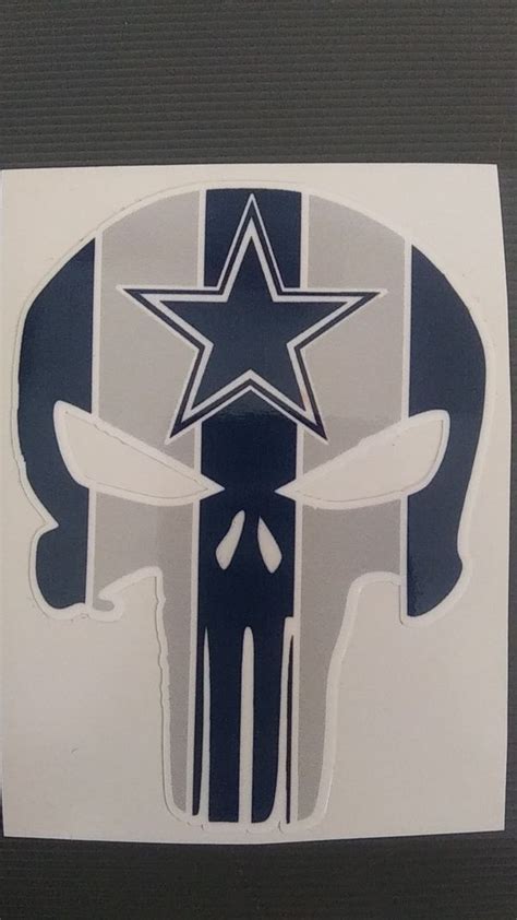 4 Inch Dallas Cowboys Punisher Vinyl Decal Stick For Sale In Milwaukee