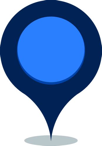 Blue Map Location Pin Icon Vector Image Public Domain Vectors
