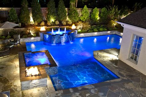 We thought you'd love to know what types of pool designs are trending right now. Collierville Modern Geometric Pool, Spa, & Outdoor Living ...