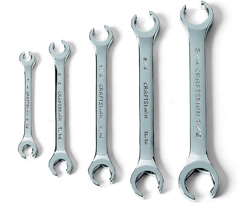 Craftsman 4pc Sae Polished Flare Nut Wrench Set Tools Wrenches Standard