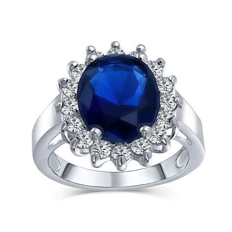 Best Shopping Deals Online Ct Royal Blue Oval Cubic Zirconia Simulated