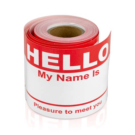 4 X 2 31 Inch Name Tags Hello My Name Is Stickers Officesmartlabels